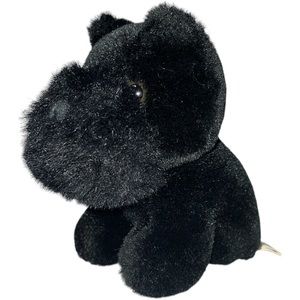 Mothercare Black West Highland Terrier Westie Dog Plush Soft Toy Lovey Vintage